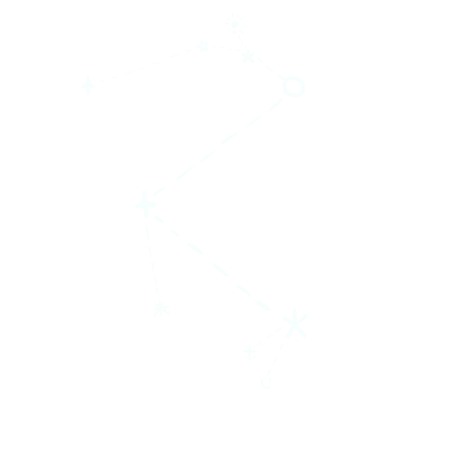 illustration of a constellation shaped as an open chevron