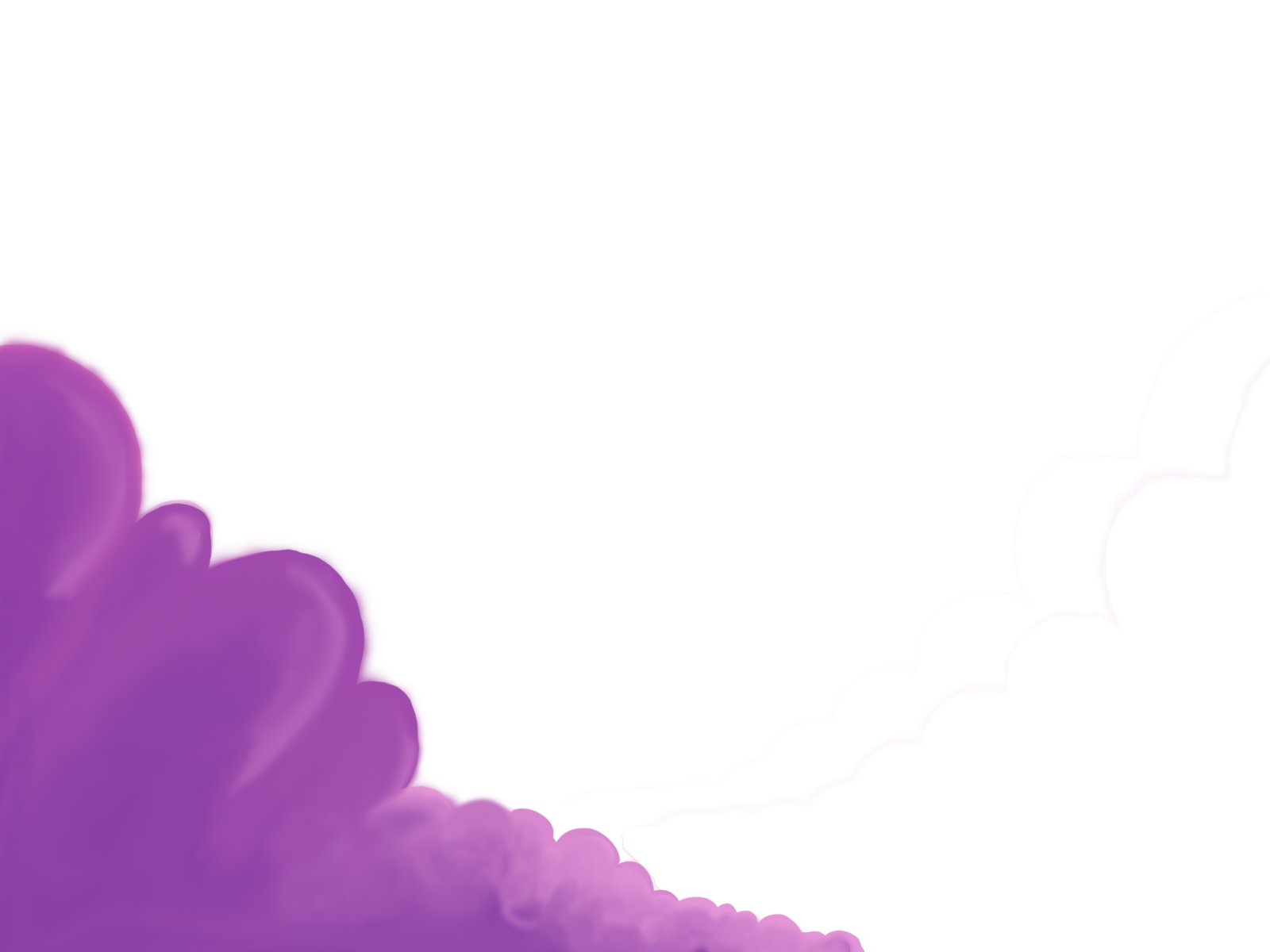 Illustration of a cloud of pink smoke.